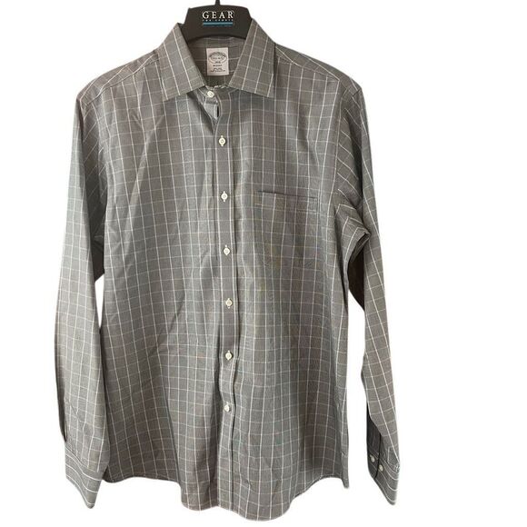 Brooks Brothers 1818 Regent Non Iron All Cotton Button Front Shirt Size 15.5-4/5 - Picture 1 of 6